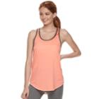 Juniors' So&reg; Contrast Trim Racerback Tank, Teens, Size: Large, Brt Orange