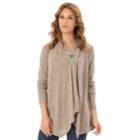 Women's Apt. 9&reg; Button Wrap Top, Size: Large, Beige Oth