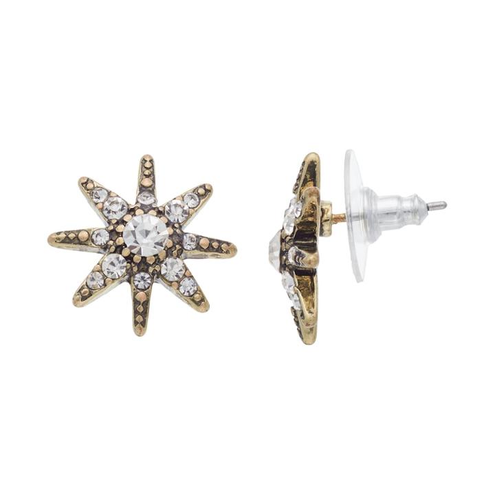 Simply Vera Vera Wang Antiqued Starburst Nickel Free Stud Earrings, Women's, Black