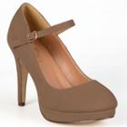 Journee Collection Shelby Women's Platform Mary Jane Heels, Girl's, Size: 9, Dark Beige