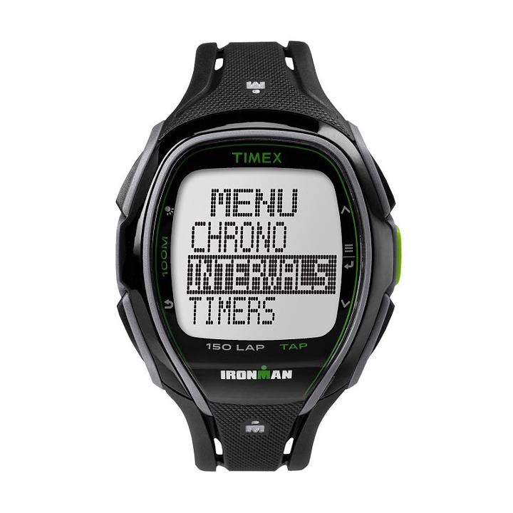 Timex Unisex Ironman Sleek 150-lap Tap Screen Digital Watch, Size: Large, Black