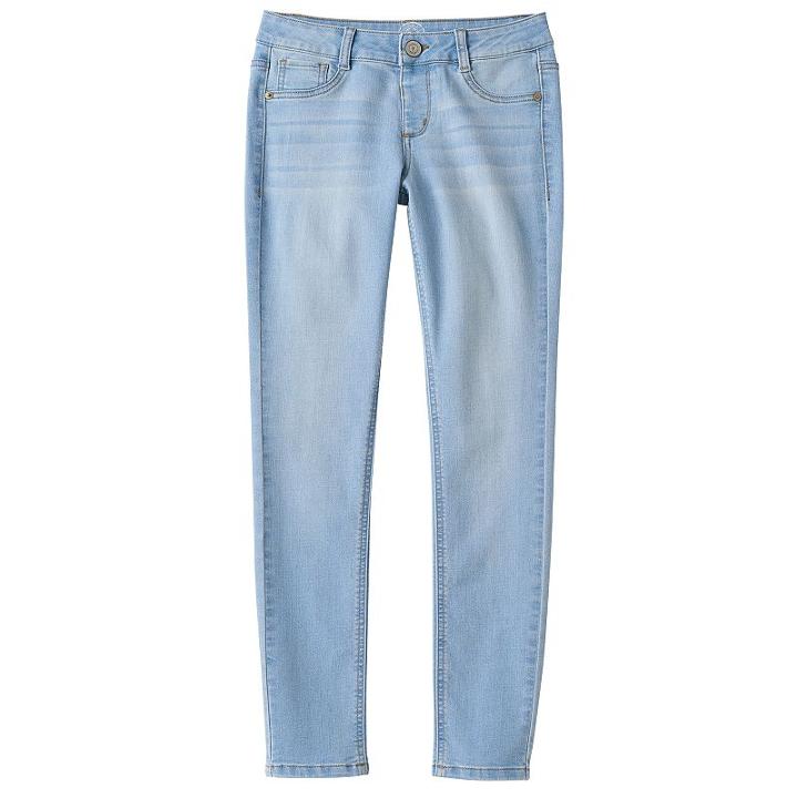 Girls 7-16 So&reg; Jegging Skinny Jeans, Girl's, Size: 16, Med Blue