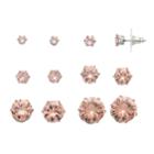 Simply Vera Vera Wang Pink Simulated Crystal Stud Earring Set, Women's