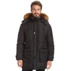Big & Tall Excelled Faux-fur Hooded Parka, Men's, Size: 4xb, Black