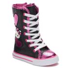 Hello Kitty Zowie Toddler Girls' High-top Sneakers, Girl's, Size: 6 T, Black