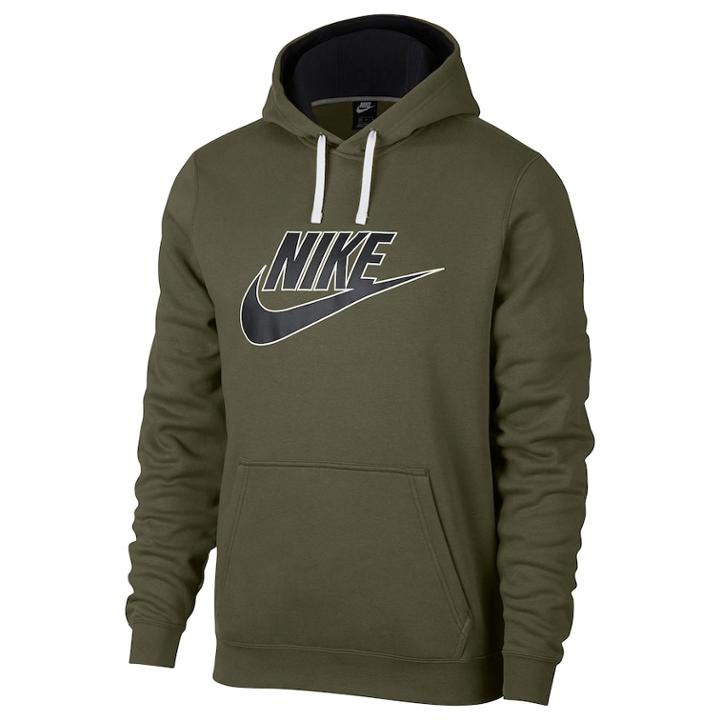 Men's Nike Fleece Pull-over Hoodie, Size: Medium, Green
