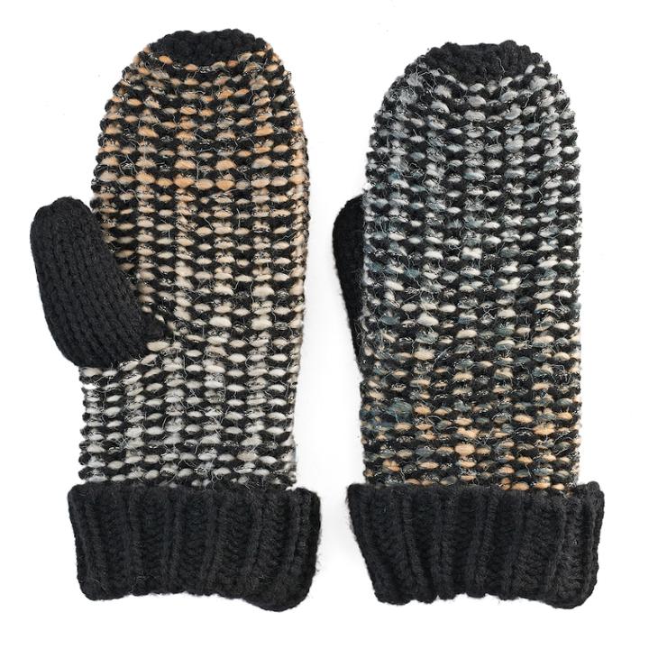 Madden Nyc Women's Lined Spectrum Knit Mittens, Beige Oth