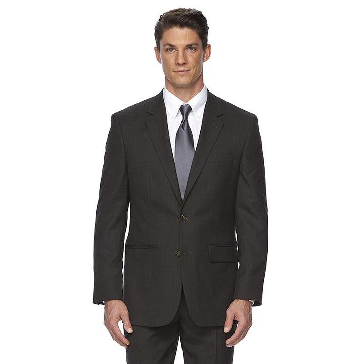 Men's Croft & Barrow&reg; Classic-fit Wool Suit Jacket, Size: 46 Long, Dark Brown