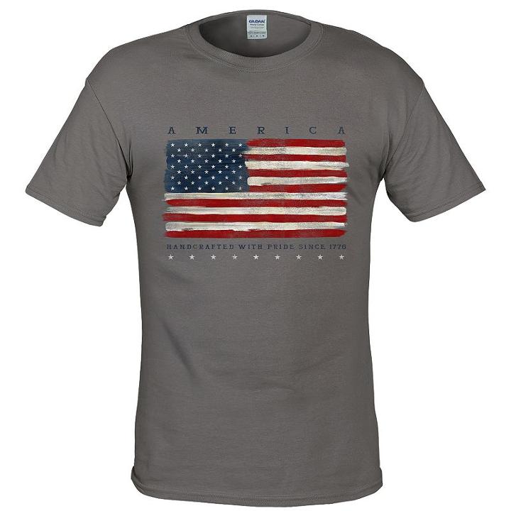 Big & Tall Americana Handcrafted Tee, Men's, Size: Xl Tall, Grey (charcoal)