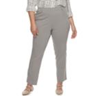 Plus Size Napa Valley Pull-on Millenium Pants, Women's, Size: 24 W, Light Grey