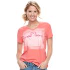 Women's Sonoma Goods For Life&trade; Graphic V-neck Tee, Size: Xxl, Med Pink