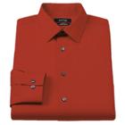 Men's Apt. 9&reg; Extra-slim Solid Stretch Dress Shirt, Size: 14.5-32/33, Orange