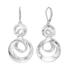 Dana Buchman Silver Plated Swirl Drop Earrings, Women's