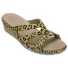 Crocs Sanrah Leopard Women's Wedge Sandals, Size: 10, Brown Over