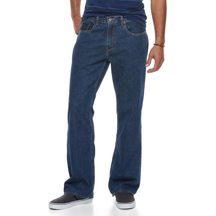 Men's Urban Pipeline&reg; Relaxed Bootcut Jeans, Size: 38x34, Med Blue