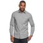 Men's Apt. 9&reg; Stretch No-iron Woven Button-down Shirt, Size: Small, Black