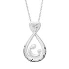 Timeless Sterling Silver Motherly Love Pendant Necklace, Women's, White
