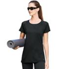 Women's Champion Seamless Mesh Scoopneck Workout Tee, Size: Medium, Black