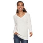 Women's Sonoma Goods For Life&trade; Trellis Cable-knit Sweater, Size: Medium, White