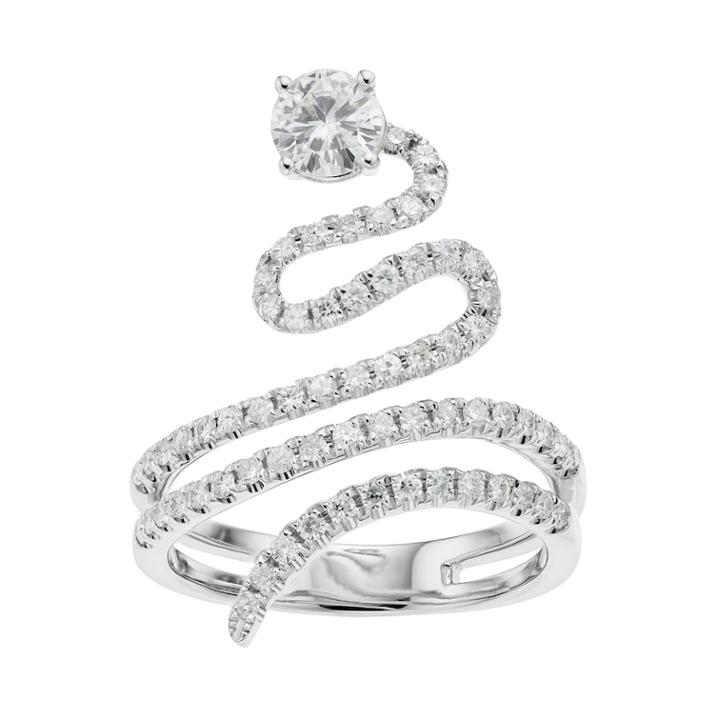 Forever Brilliant 14k White Gold 1 1/8 Carat T.w. Lab-created Moissanite Ring, Women's, Size: 7