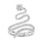 Forever Brilliant 14k White Gold 1 1/8 Carat T.w. Lab-created Moissanite Ring, Women's, Size: 7