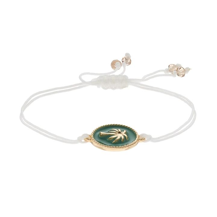 Lc Lauren Conrad Green Palm Tree Slipknot Bracelet, Women's