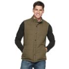 Men's Unionbay Cameron Canvas Quilted Vest, Size: Large, Dark Green