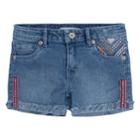 Girls 7-16 Levi's Embroidery Embellished Shorty Shorts, Size: 12, Light Blue