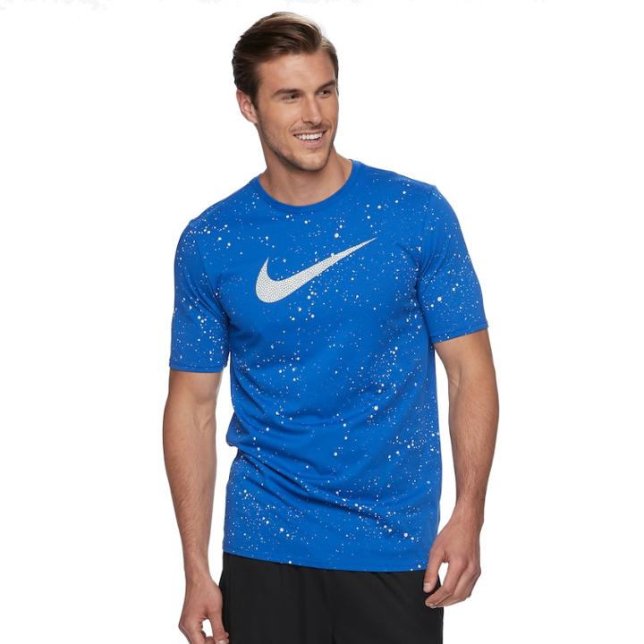Big & Tall Nike Dry Speckled Basketball Tee, Men's, Size: L Tall, Blue