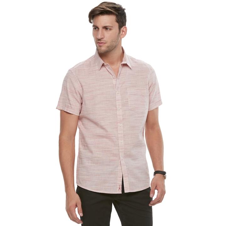 Men's Marc Anthony Slim-fit 1-pocket Button-down Shirt, Size: Medium, Brt Red