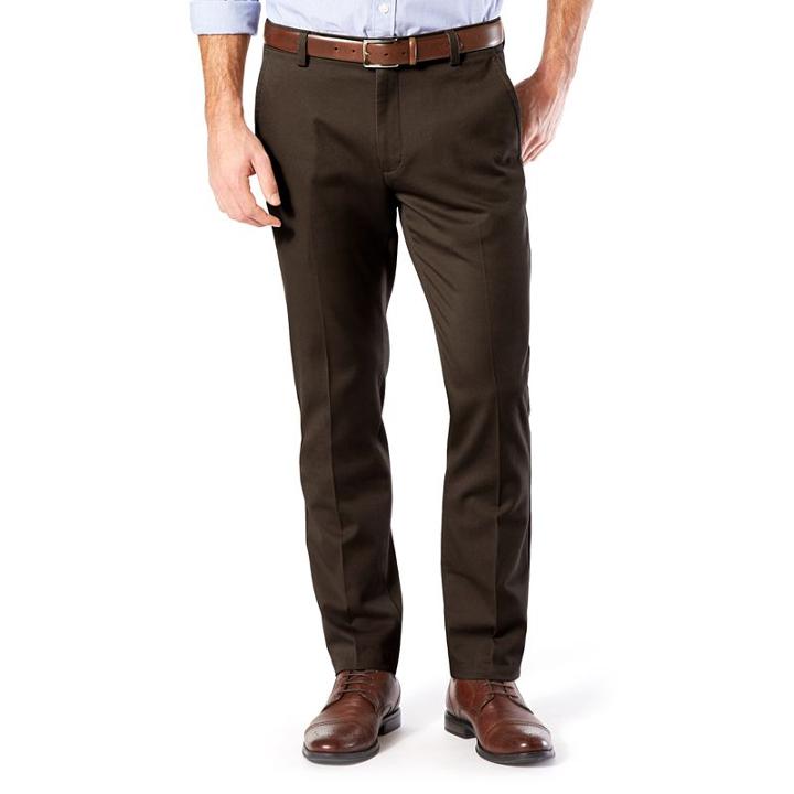 Men's Dockers&reg; Easy Khaki D1 Slim Tapered Stretch Flat-front Pants, Size: 32x30, Med Brown