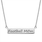 Sterling Silver Football Mom Bar Necklace, Women's, Size: 16, Grey