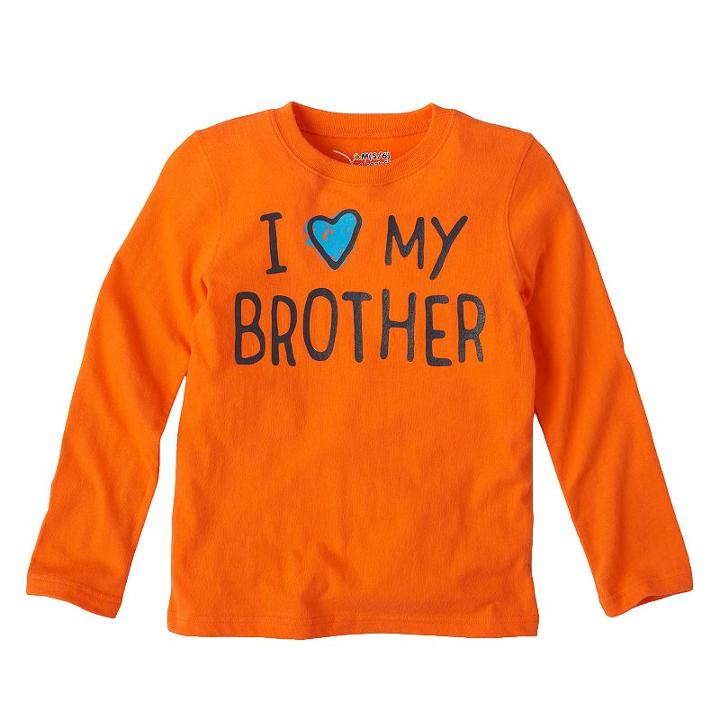 Boys 4-7 Jumping Beans&reg; I Heart My Family Tee, Boy's, Size: L(7), Med Orange