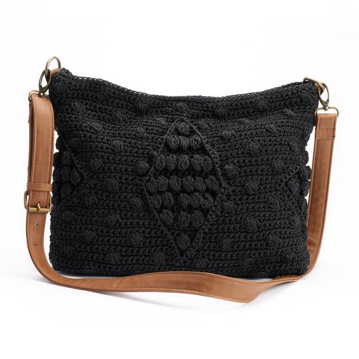 Sonoma Goods For Life&trade; Crochet Crossbody Bag, Women's, Grey (charcoal)