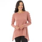 Women's Apt. 9&reg; Sharkbite Cage Top, Size: Large, Red/coppr (rust/coppr)
