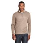 Men's Van Heusen Flex Colorblock Quarter-zip Fleece Pullover, Size: Small, Med Brown