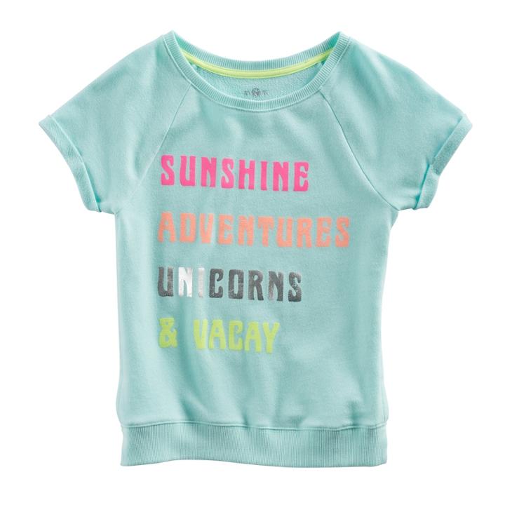 Girls 7-16 So&reg; Graphic Sweatshirt, Size: 10, Light Blue