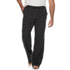 Big & Tall Croft & Barrow&reg; Plaid Flannel Lounge Pants, Men's, Size: 3xl Tall, Black