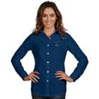 Women's Antigua Memphis Grizzlies Dynasty Button-down Shirt, Size: Large, Blue (navy)