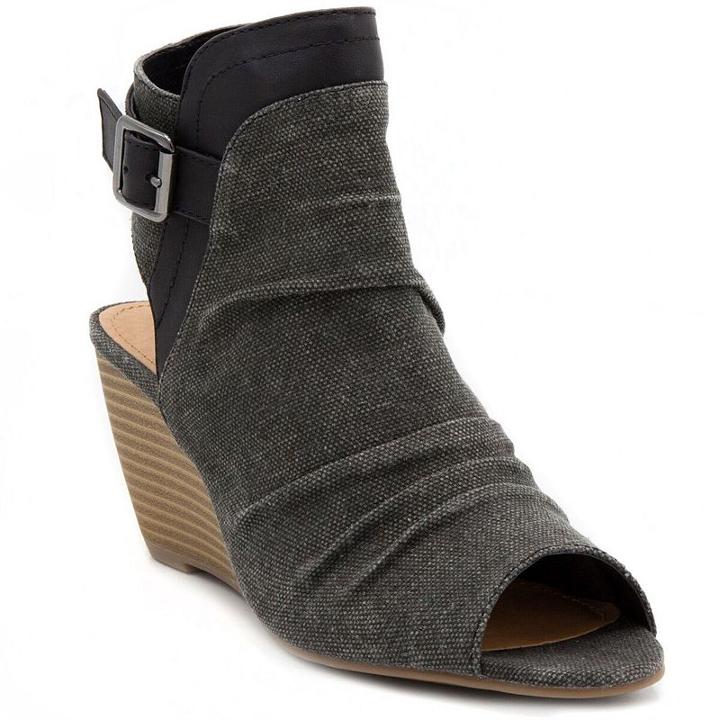 Sugar Krazy Women's Wedge Sandal, Girl's, Size: 7, Black