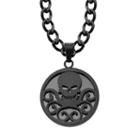Hydra Black Ion-plated Stainless Steel Pendant Necklace - Men, Size: 22