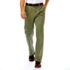 Men's Haggar&reg; Work To Weekend&reg; Classic-fit Flat-front No-iron Expandable Waist Pants, Size: 44x29, Green