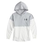 Girls 7-16 Under Armour Colorblock Wordmark Hooded Tee, Size: Medium, Red Overfl