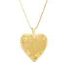 10k Gold Over Silver Floral Engraved Locket Necklace, Women's