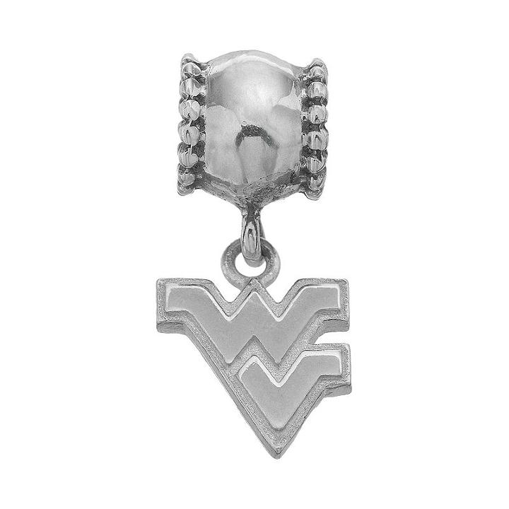 Dayna U Sterling Silver West Virginia Mountaineers Team Logo Charm, Women's, Grey