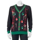 Men's Elf Ladder Christmas Sweatshirt, Size: Small, Black