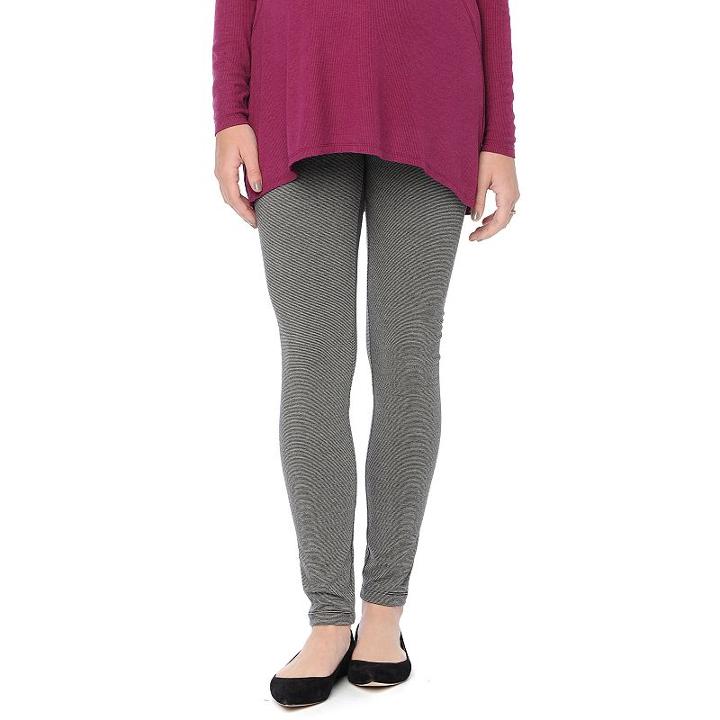 Maternity Oh Baby By Motherhood&trade; Secret Fit Belly&trade; Printed Leggings, Women's, Size: Xl, Light Grey