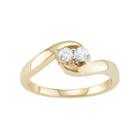 10k Gold 1/4 Carat T.w. Diamond 2-stone Ring, Women's, Size: 6, White