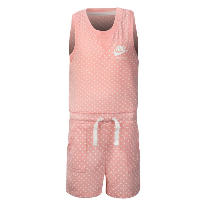 Girls 4-6x Nike Polka-dot Romper, Size: 5, Light Pink