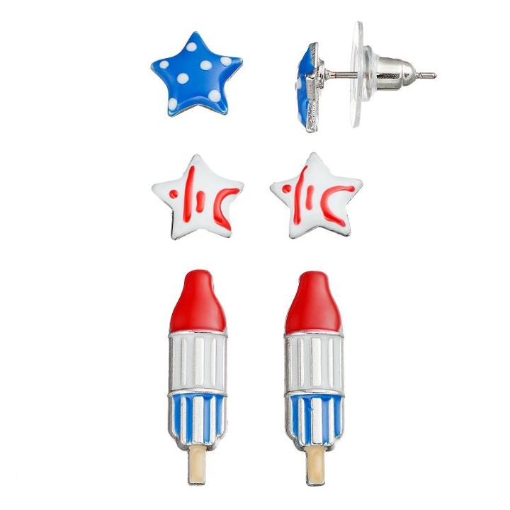 Star & Popsicle Earring Set, Women's, Multicolor